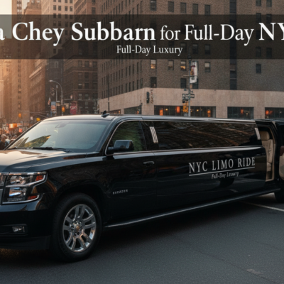Black Chevy Suburban limo with chauffeur in New York City