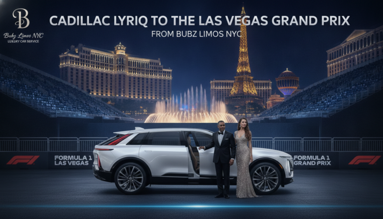 Cadillac Lyriq limousine service at Las Vegas Grand Prix
