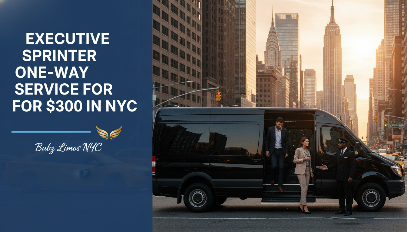 Executive Sprinter one-way service advertisement in New York City